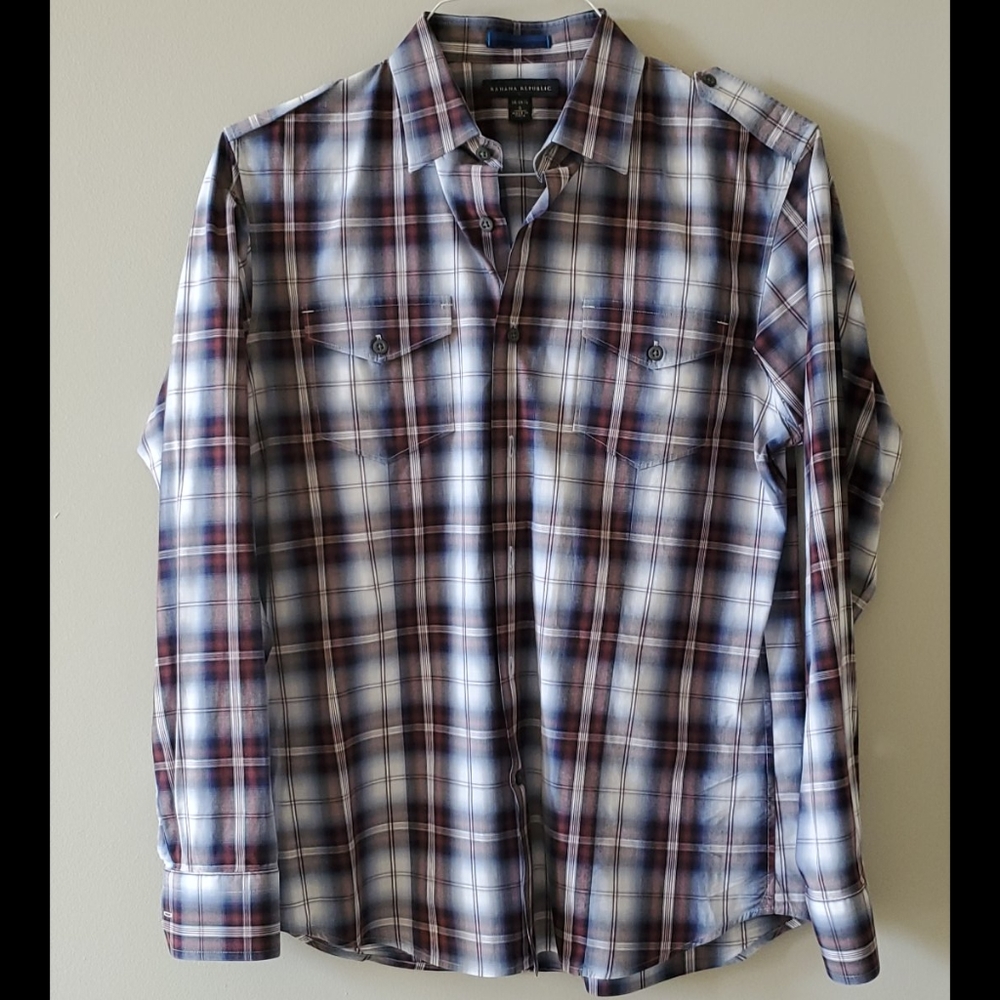 Banana Republic - size S - Button Down, plaid